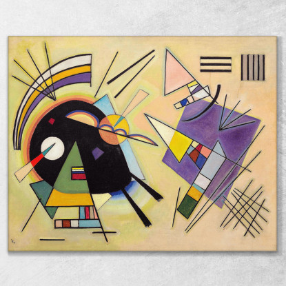 Nero E Viola 1923 Wassily Kandinsky wk19 quadro stampato su tela