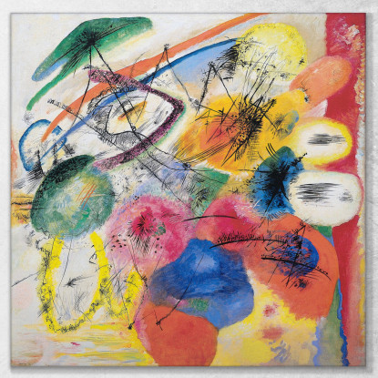 Tratti Neri I Wassily Kandinsky wk22 quadro stampato su tela