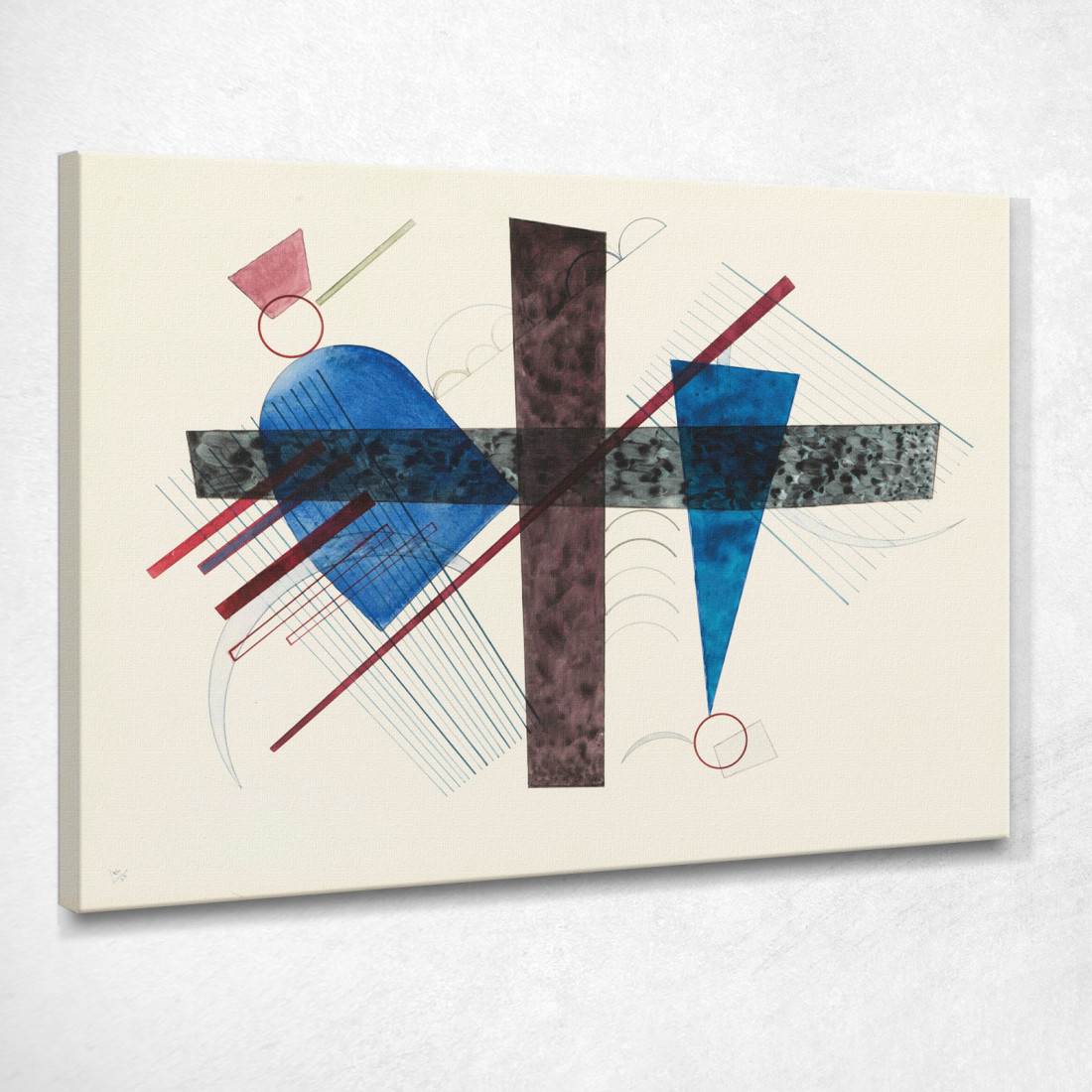 Blu In Tondo E Appuntito Wassily Kandinsky wk23 quadro stampato su tela Blu In Tondo E Appuntito Wassily Kandinsky wk23 quadro stampato su tela