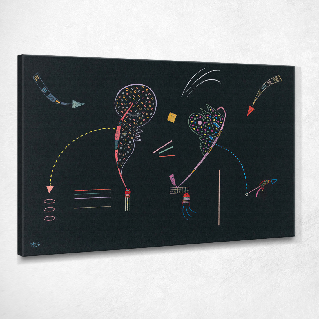 Due Lati Wassily Kandinsky wk48 quadro stampato su tela