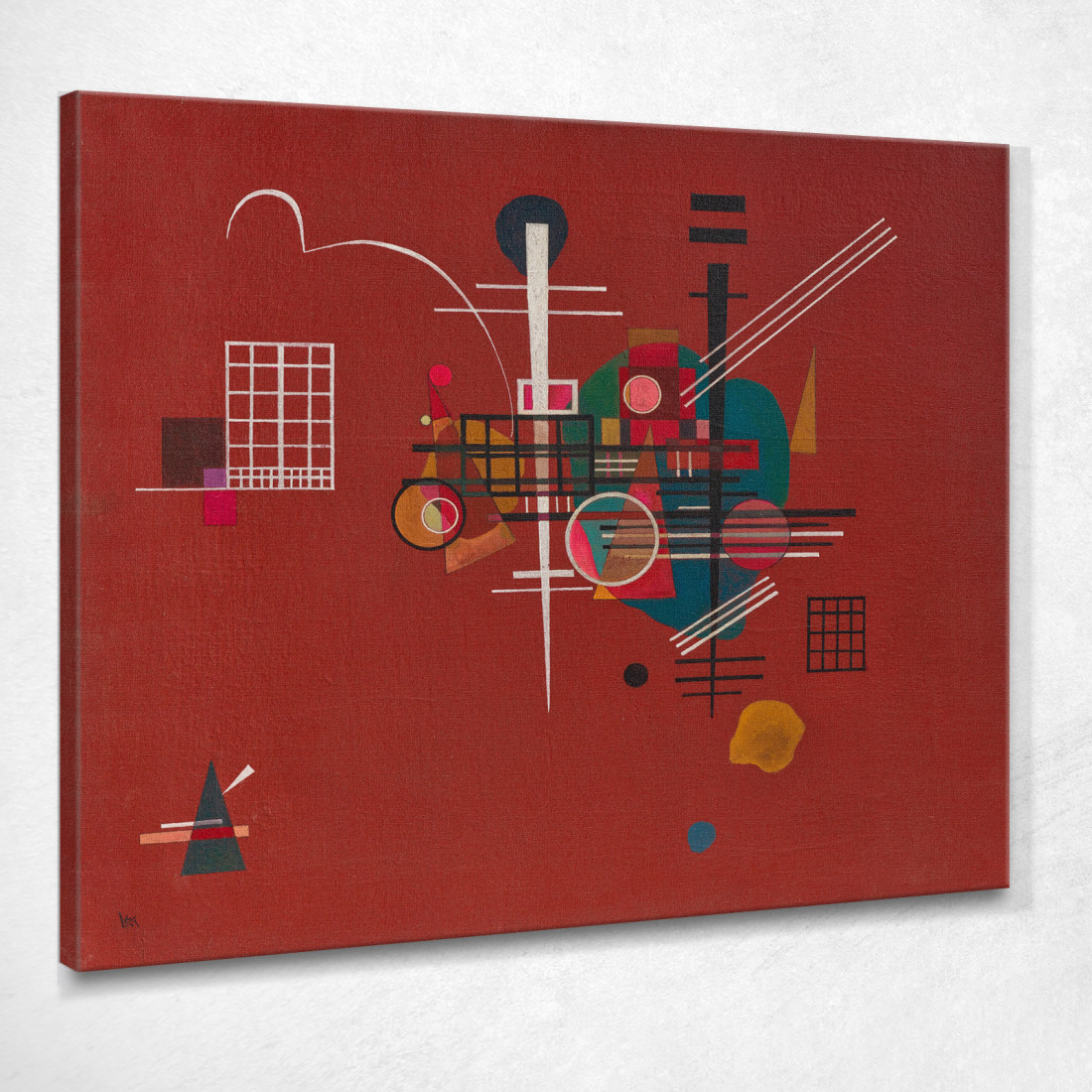 Rosso Opaco Wassily Kandinsky wk54 quadro stampato su tela Rosso Opaco Wassily Kandinsky wk54 quadro stampato su tela