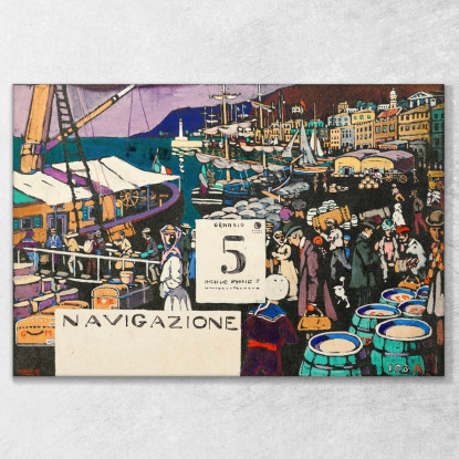 Design Per Un Poster Di Nave Studio Per Un Poster Di Nave Wassily Kandinsky wk58 quadro stampato su tela