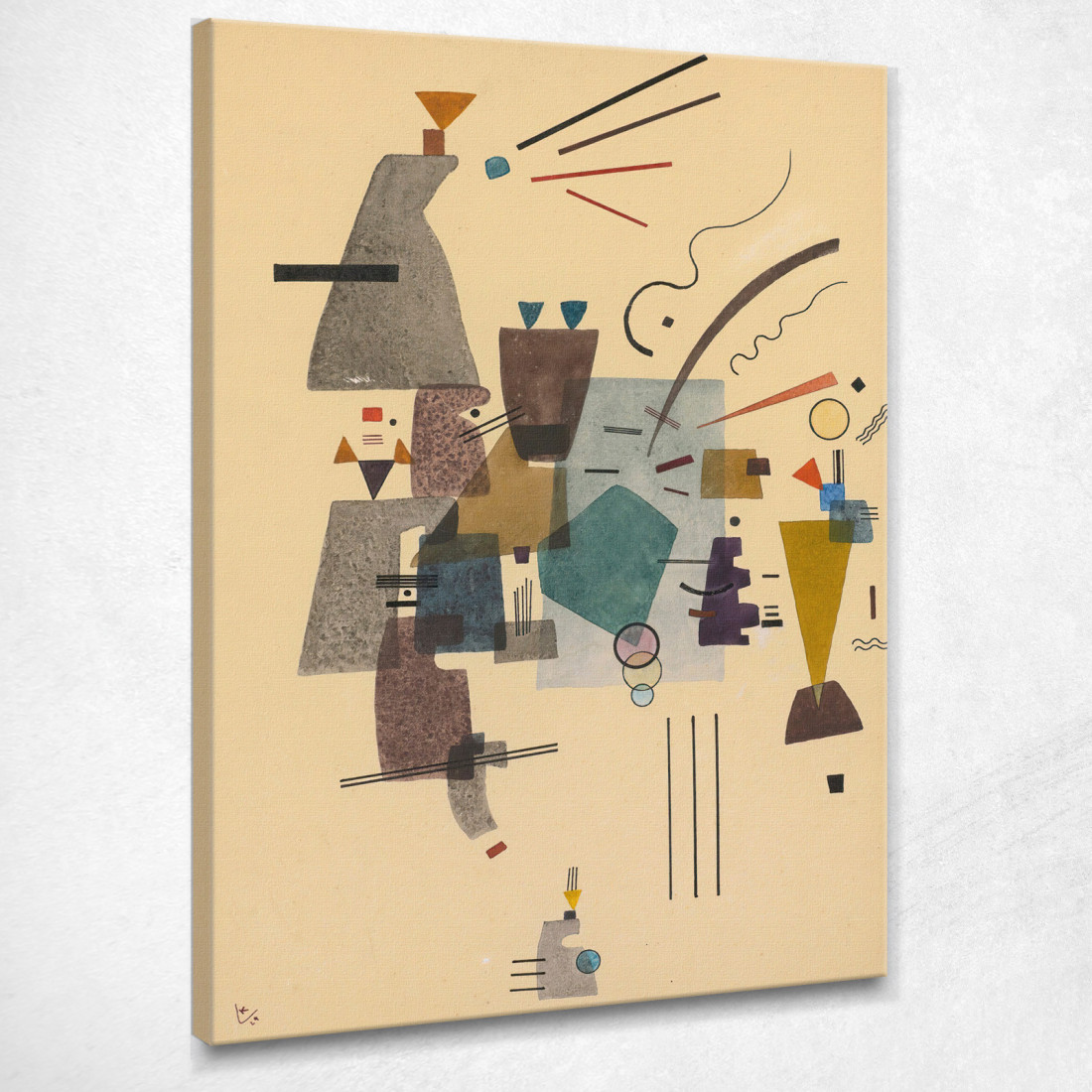 Riscaldato Freddo Riscaldato Freddo Wassily Kandinsky wk69 quadro stampato su tela Riscaldato Freddo Riscaldato Freddo Wassily Kandinsky wk69 quadro stampato su tela