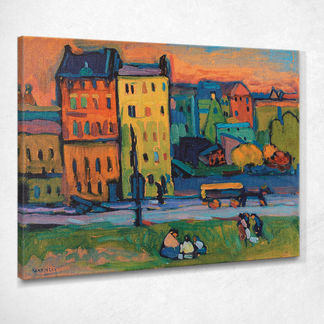 Case A Monaco Di Baviera Wassily Kandinsky wk76 quadro stampato su tela