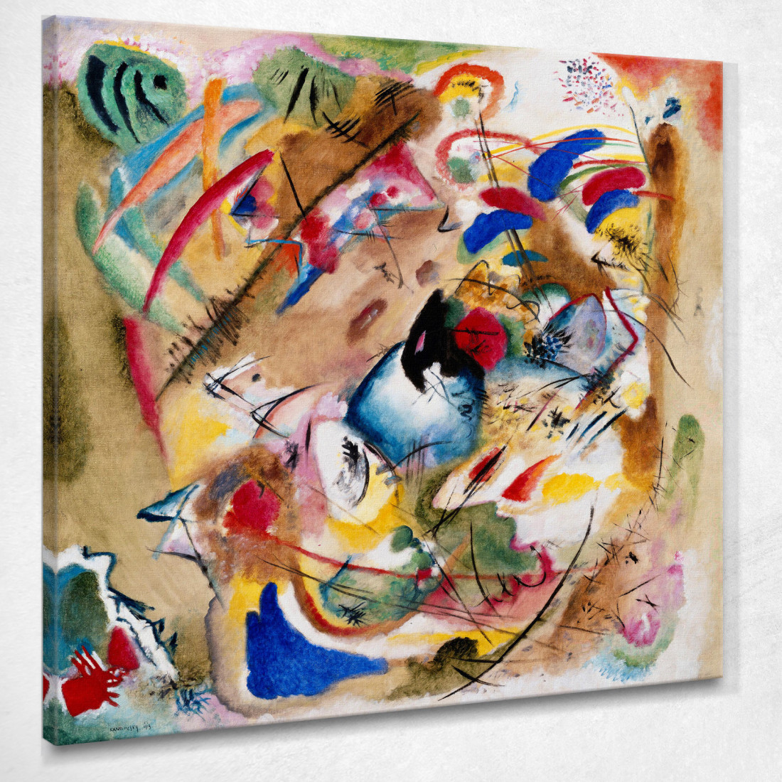 Improvvisazione. Sognante 1913 Wassily Kandinsky wk96 quadro stampato su tela Improvvisazione. Sognante 1913 Wassily Kandinsky wk96 quadro stampato su tela