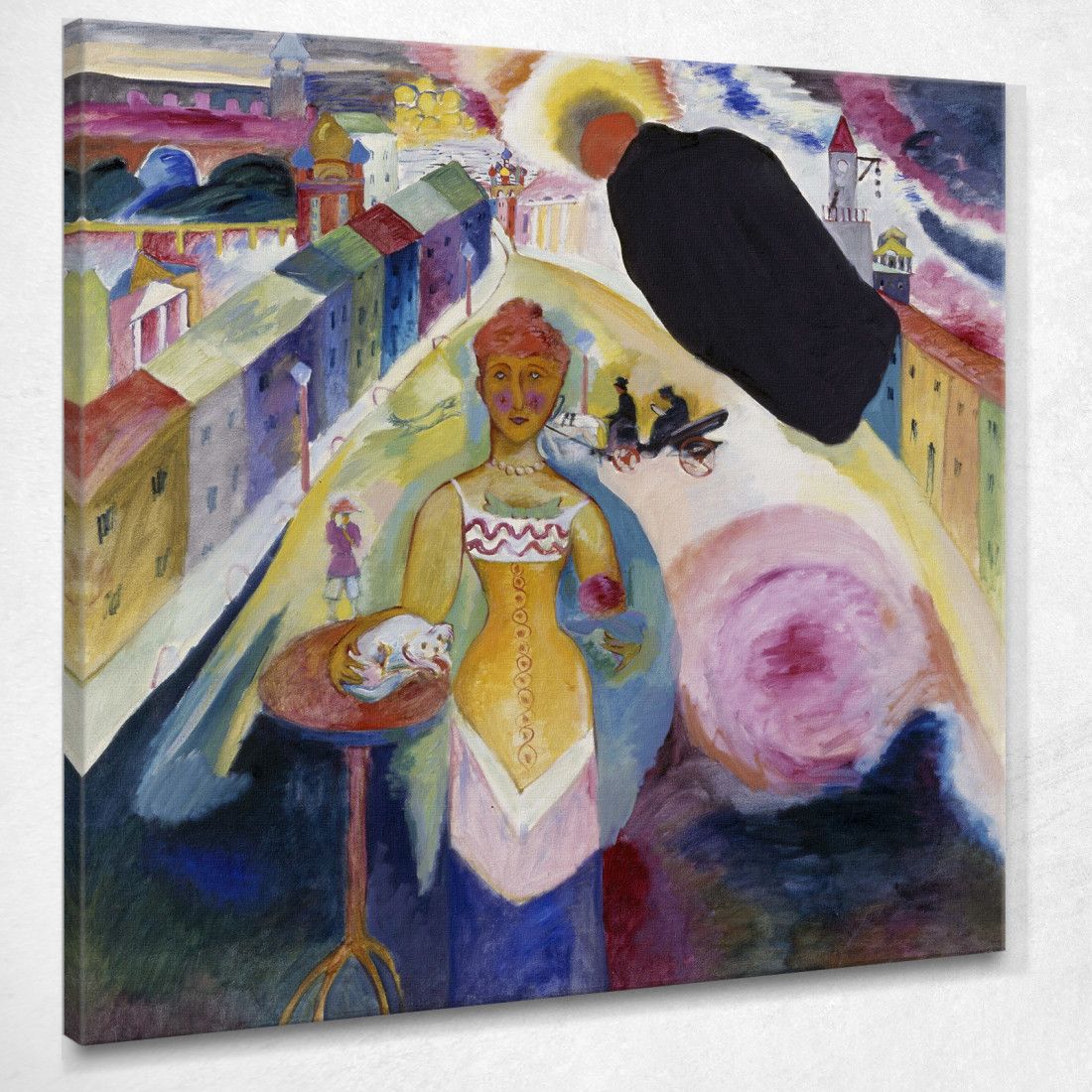Signora A Mosca Wassily Kandinsky wk144 quadro stampato su tela Signora A Mosca Wassily Kandinsky wk144 quadro stampato su tela