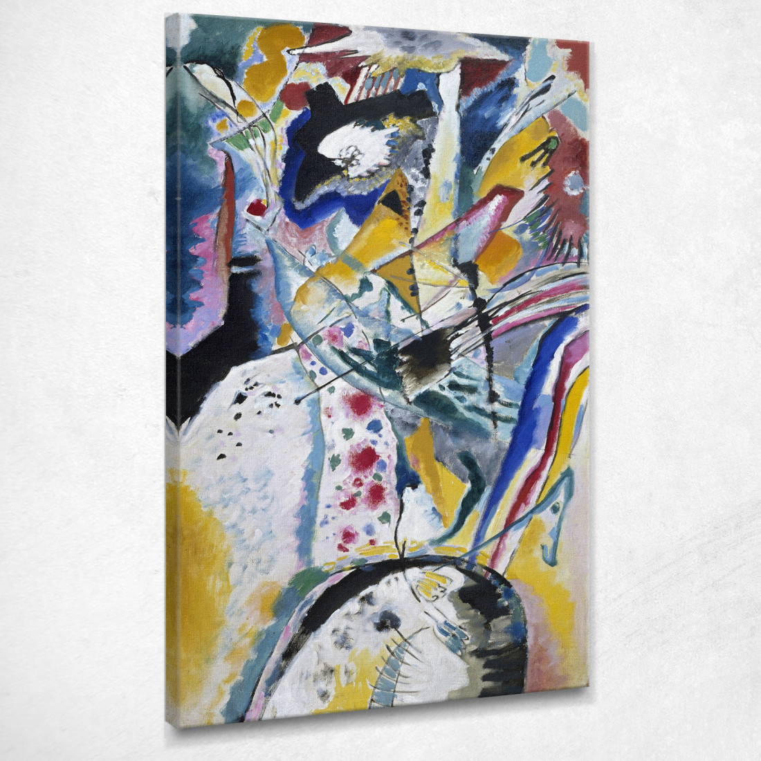Grande Studio Su Un Murale Per Edwin R. Campbell Summer Wassily Kandinsky wk148 quadro stampato su tela Grande Studio Su Un Murale Per Edwin R. Campbell Summer Wassily Kandinsky wk148 quadro stampato su tela