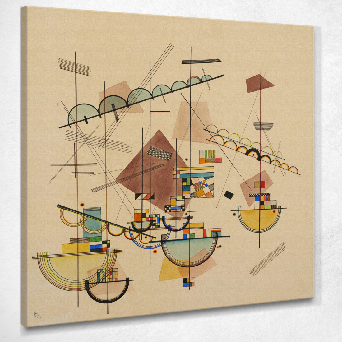 Liricamente Lirico Wassily Kandinsky wk155 quadro stampato su tela Liricamente Lirico Wassily Kandinsky wk155 quadro stampato su tela