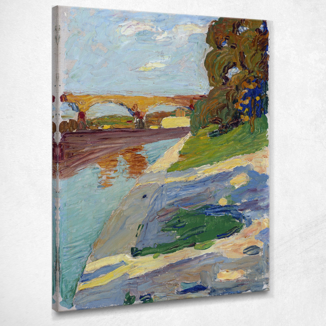 Monaco Di Baviera L'Isar Wassily Kandinsky wk161 quadro stampato su tela Monaco Di Baviera L'Isar Wassily Kandinsky wk161 quadro stampato su tela