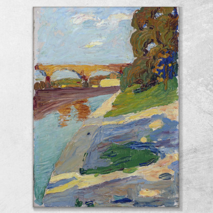 Monaco Di Baviera L'Isar Wassily Kandinsky wk161 quadro stampato su tela