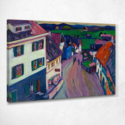 Murnau Vista Dalla Finestra Del Griesbräu Wassily Kandinsky wk167 quadro stampato su tela