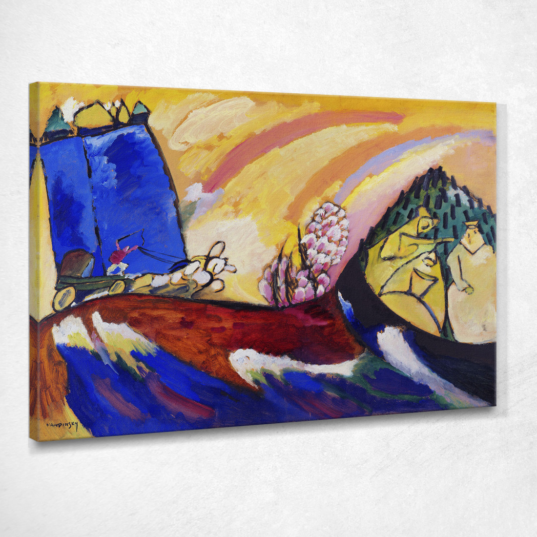 Dipingere Con La Troika Wassily Kandinsky wk183 quadro stampato su tela Dipingere Con La Troika Wassily Kandinsky wk183 quadro stampato su tela