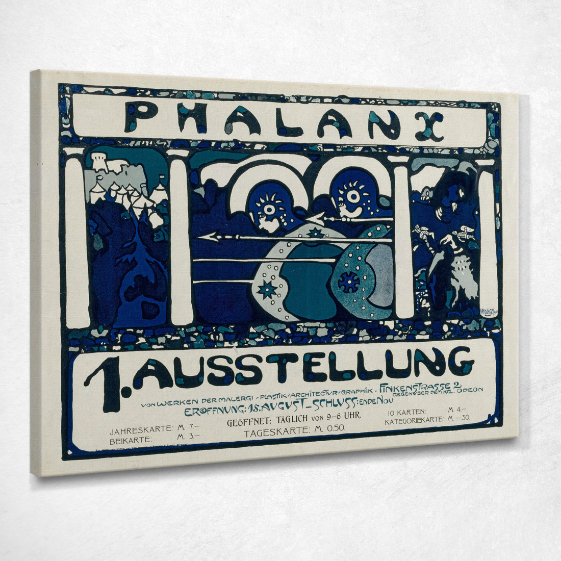 Manifesto Per La Prima Mostra Della Phalanx Wassily Kandinsky wk189 quadro stampato su tela Manifesto Per La Prima Mostra Della Phalanx Wassily Kandinsky wk189 quadro stampato su tela