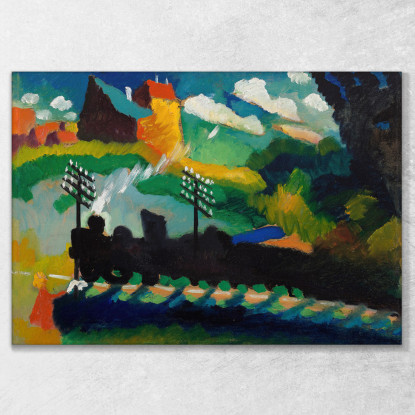 Ferrovia A Murnau Wassily Kandinsky wk195 quadro stampato su tela