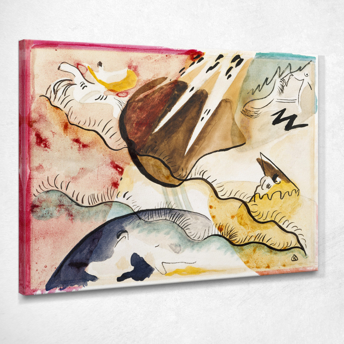 Paesaggio Della Pioggia Wassily Kandinsky wk196 quadro stampato su tela Paesaggio Della Pioggia Wassily Kandinsky wk196 quadro stampato su tela