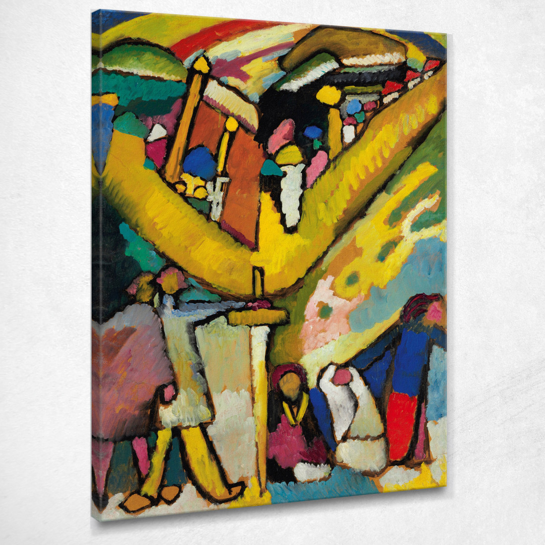 Studio Per L'Improvvisazione 8 1909 Wassily Kandinsky wk223 quadro stampato su tela Studio Per L'Improvvisazione 8 1909 Wassily Kandinsky wk223 quadro stampato su tela