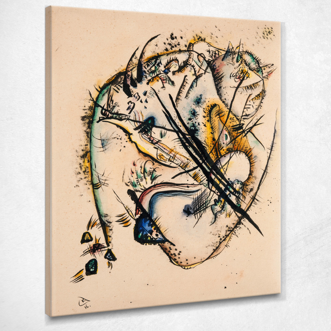 Acquerello Con Sette Tratti Wassily Kandinsky wk252 quadro stampato su tela Acquerello Con Sette Tratti Wassily Kandinsky wk252 quadro stampato su tela