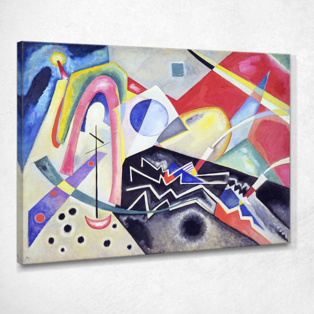 Zig Zag Bianchi 1922 Wassily Kandinsky wk255 quadro stampato su tela Zig Zag Bianchi 1922 Wassily Kandinsky wk255 quadro stampato su tela