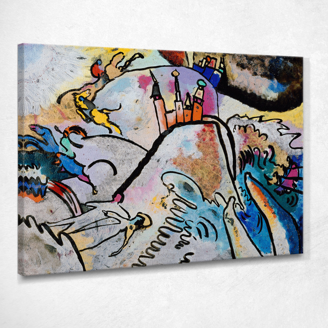 Con Il Sole Wassily Kandinsky wk256 quadro stampato su tela Con Il Sole Wassily Kandinsky wk256 quadro stampato su tela