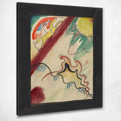 Disegno Per La Copertina Dell'Almanacco The Blue Rider Viiii Wassily Kandinsky wk269 quadro stampato su tela