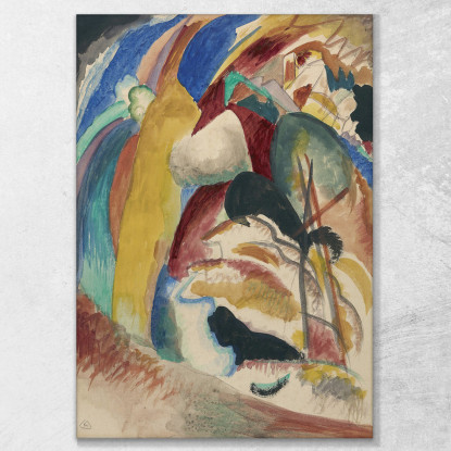 Bozza Per Immagine Con Modulo Bianco Wassily Kandinsky wk278 quadro stampato su tela