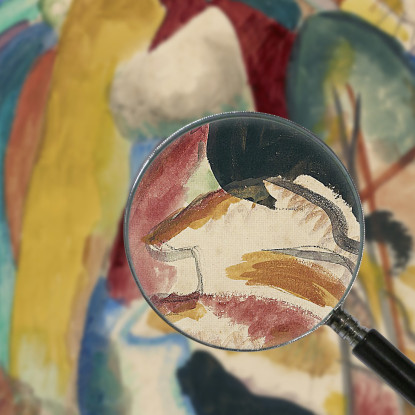 Bozza Per Immagine Con Modulo Bianco Wassily Kandinsky wk278 quadro stampato su tela