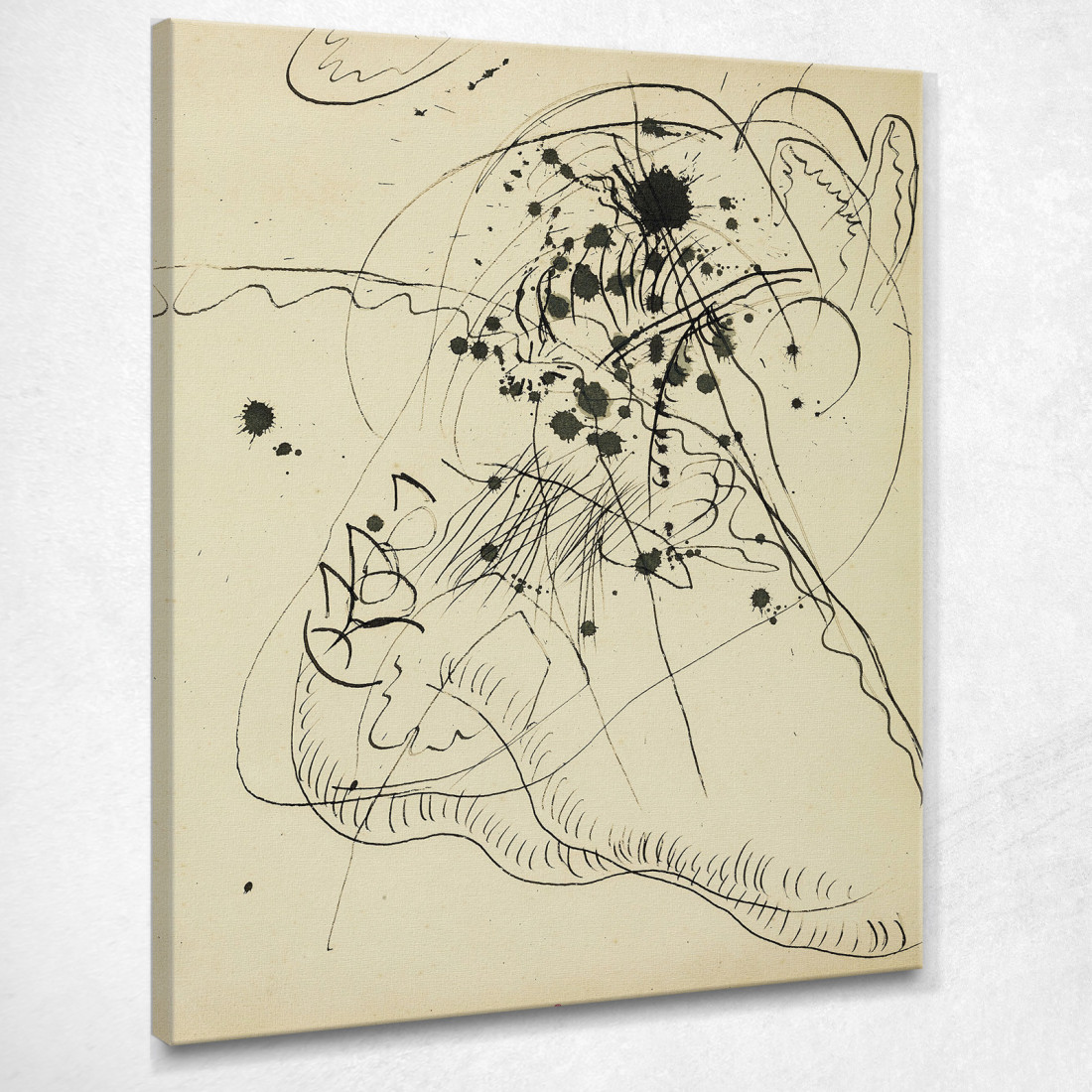 Disegno Secondo Macchia Blu Wassily Kandinsky wk279 quadro stampato su tela Disegno Secondo Macchia Blu Wassily Kandinsky wk279 quadro stampato su tela