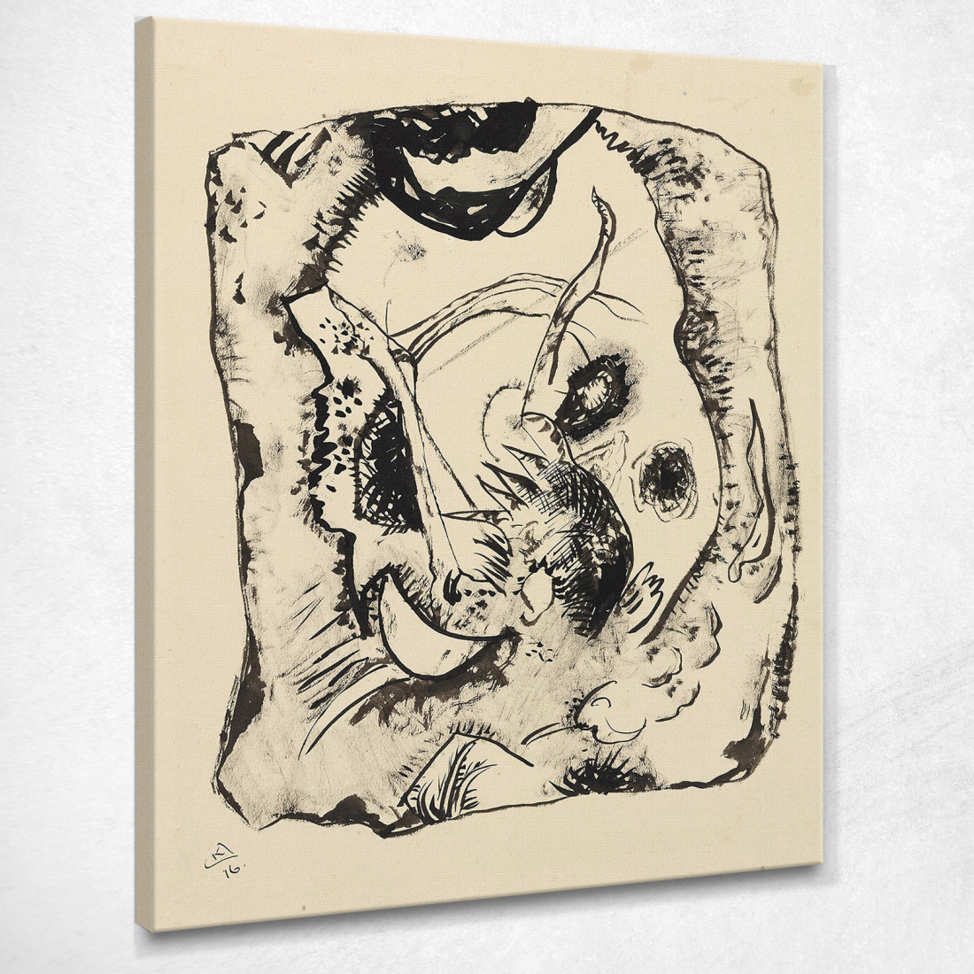 Disegno Per Un'Immagine Su Uno Sfondo Chiaro Wassily Kandinsky wk280 quadro stampato su tela Disegno Per Un'Immagine Su Uno Sfondo Chiaro Wassily Kandinsky wk280 quadro stampato su tela