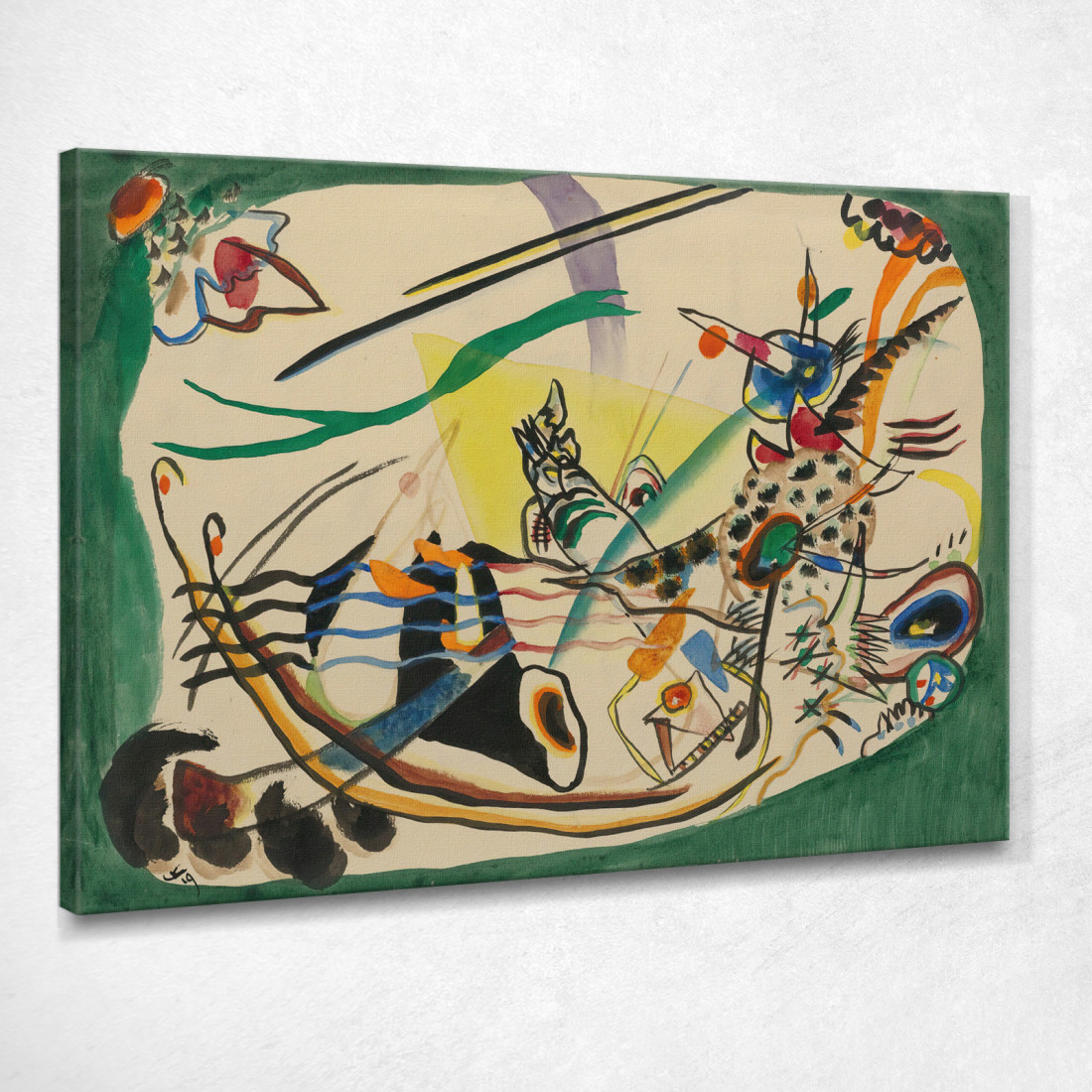 Progetto Per Il Confine Verde Studio Per Il Confine Verde 2 Wassily Kandinsky wk283 quadro stampato su tela Progetto Per Il Confine Verde Studio Per Il Confine Verde 2 Wassily Kandinsky wk283 quadro stampato su tela