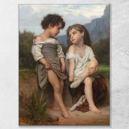 Vicino Al Ruscello William Bouguereau wbg14 quadro stampato su tela
