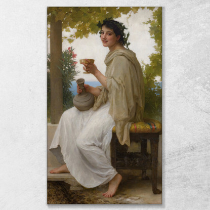 Baccante William Bouguereau wbg17 quadro stampato su tela