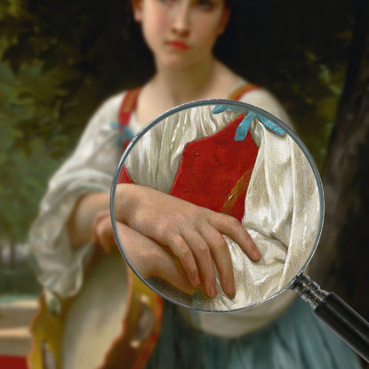 Bohemian Con Tamburo Basco William Bouguereau wbg23 quadro stampato su tela