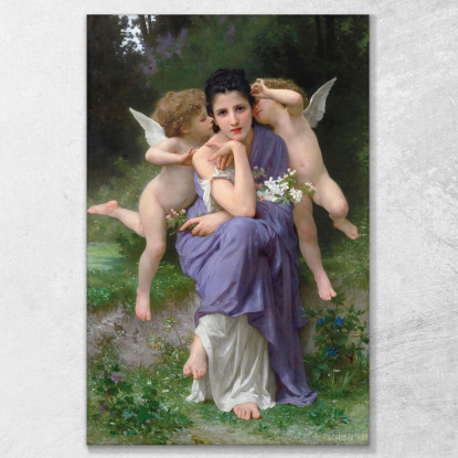 Canzoni Primaverili William Bouguereau wbg25 quadro stampato su tela