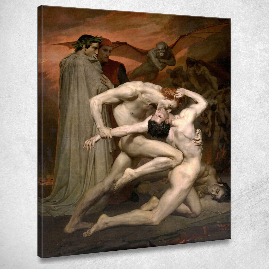 Dante E Virgilio All'Inferno William Bouguereau wbg29 quadro stampato su tela Dante E Virgilio All'Inferno William Bouguereau wbg29 quadro stampato su tela