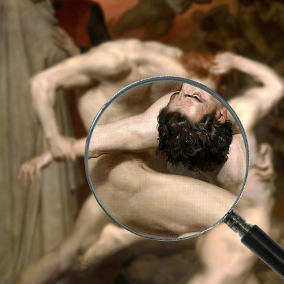 Dante E Virgilio All'Inferno William Bouguereau wbg29 quadro stampato su tela