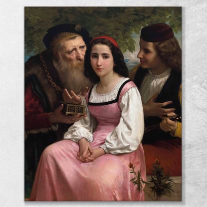 Tra Ricchezza E Amore William Bouguereau wbg34 quadro stampato su tela