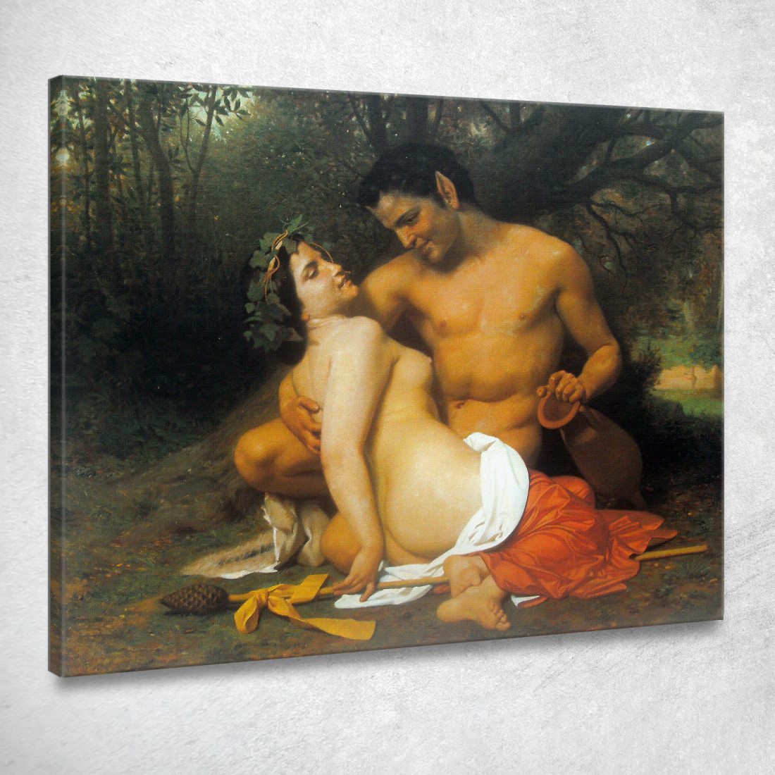Fauno E Baccante William Bouguereau wbg38 quadro stampato su tela Fauno E Baccante William Bouguereau wbg38 quadro stampato su tela