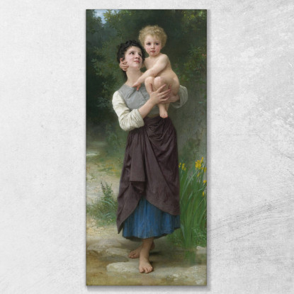 Fratello William Bouguereau wbg43 quadro stampato su tela