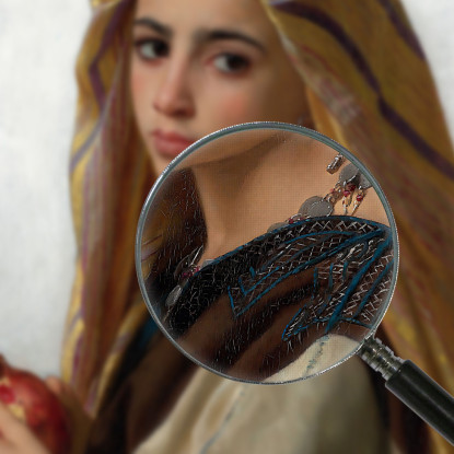 Ragazza Con Un Melograno William Bouguereau wbg44 quadro stampato su tela