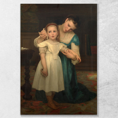 Al Chiuso William Bouguereau wbg48 quadro stampato su tela