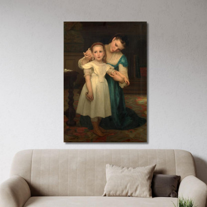Al Chiuso William Bouguereau wbg48 quadro stampato su tela