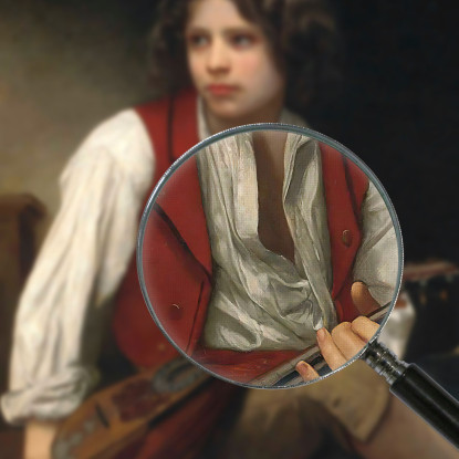 Mandolino Italiano William Bouguereau wbg50 quadro stampato su tela
