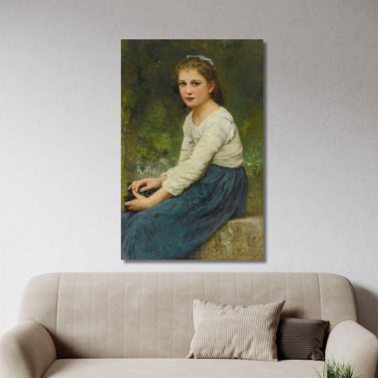 Ragazza Con L'Uva William Bouguereau wbg54 quadro stampato su tela