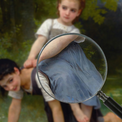 Bourrique La Cavalcata Sul Pony William Bouguereau wbg60 quadro stampato su tela