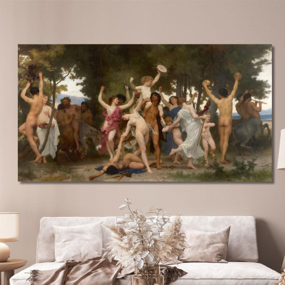 La Giovinezza Di Bacco William Bouguereau wbg64 quadro stampato su tela
