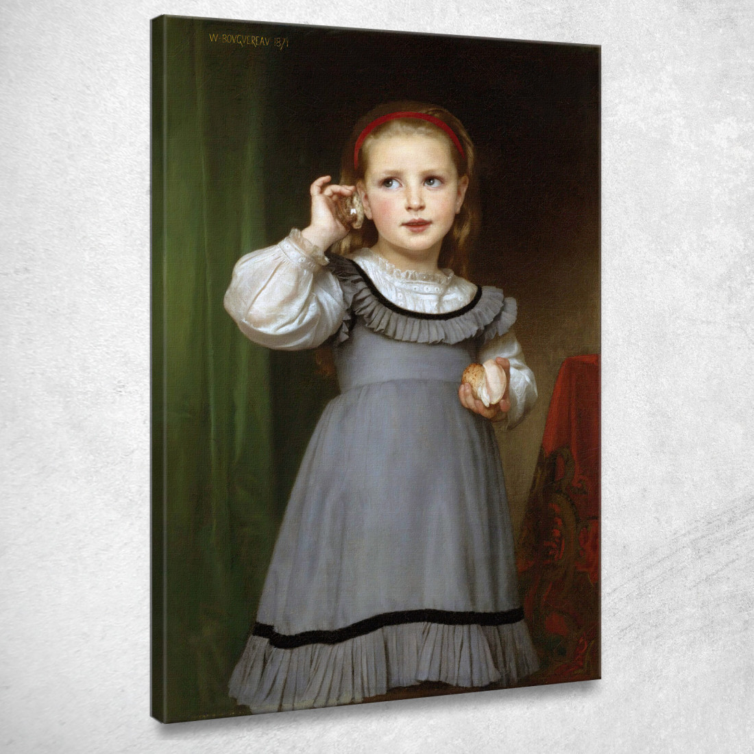 Il Rumore Del Mare William Bouguereau wbg77 quadro stampato su tela Il Rumore Del Mare William Bouguereau wbg77 quadro stampato su tela
