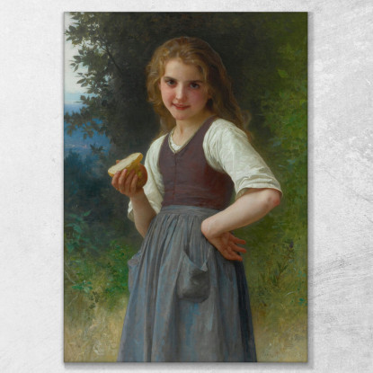 Lo Spuntino Del Campo William Bouguereau wbg81 quadro stampato su tela