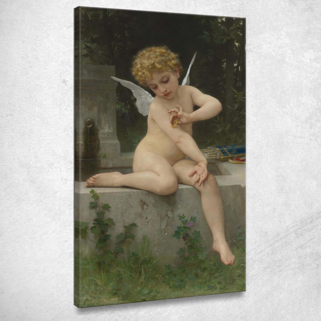 Amore Per La Farfalla William Bouguereau wbg104 quadro stampato su tela Amore Per La Farfalla William Bouguereau wbg104 quadro stampato su tela