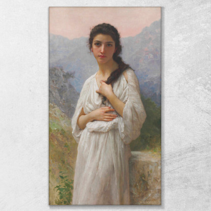 L'Attesa William Bouguereau wbg108 quadro stampato su tela