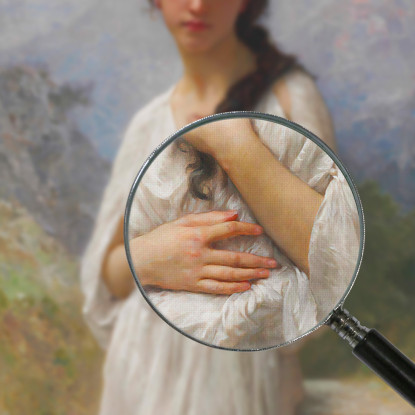 L'Attesa William Bouguereau wbg108 quadro stampato su tela